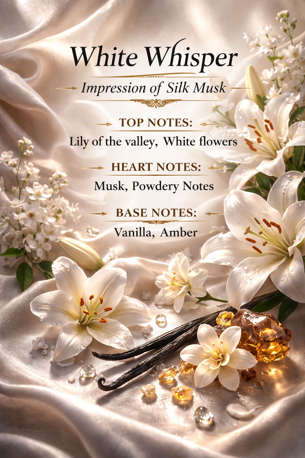 White Whisper by Ascentia – Inspired by Musk Silk Ajmal | Luxury Unisex Extrait de Parfum