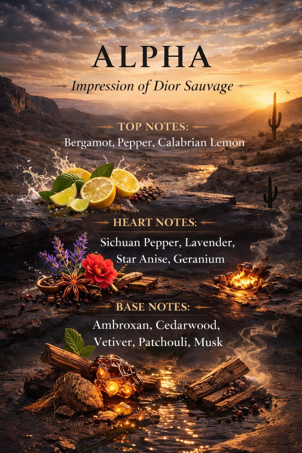 Alpha by Ascentia – Inspired by Dior Sauvage | Luxury Extrait de Parfum for Men